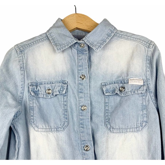 7 For All Mankind Girls Distressed Denim Dress S - Picture 4 of 9